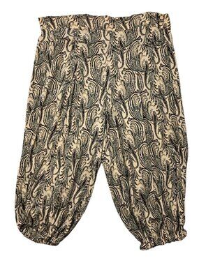 Anthropologie Printed Harem Pants Plus 2X Paisley Cropped